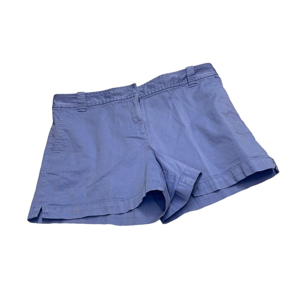New York & Company Chino Shorts Women's 8 Blue Pockets Zip Fly Mid-Rise Classic - Picture 6 of 6